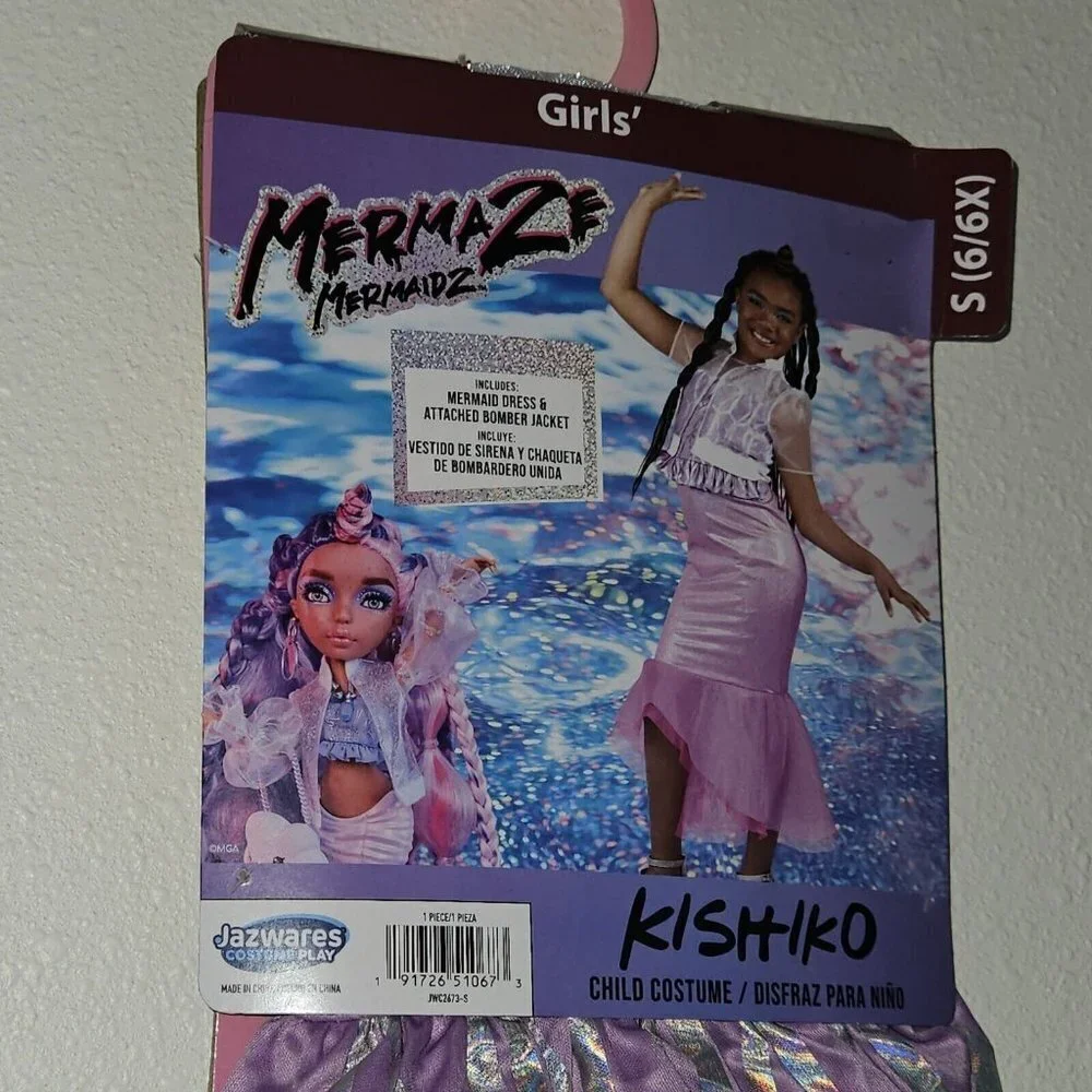 NWT Mermaze Mermaidz Kishiko Halloween Costume Girls S 6/6X Mermaid Dress Jacket